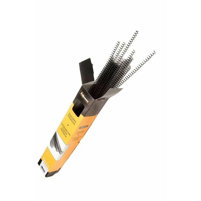 Binding - Plastic Rod - Transparent - Fellowes Cover - 5111801 - Pack of 25 Metal Spirals 38 Mm Black