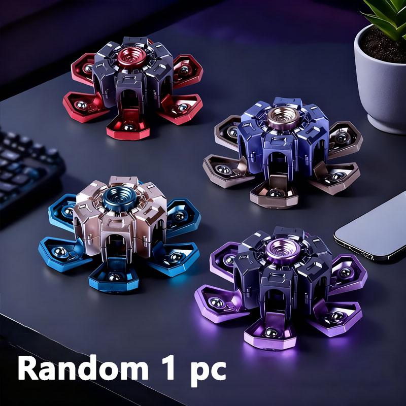 Finger Spinner Gyro Rotational Deformation Hand Spinner Top Stress-Relief Toy Creative Mecha Transformable Toy Cool Gift For Kid