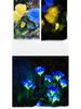 LED Solar Rose Flower Lights: 3, 5, or 6-Head Options for Outdoor Garden and Lawn Decoration