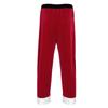 Mens Santa Claus Pants Christmas Cosplay Costume Red Soft Velvet Long Loose Trousers