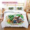 Minecraft Zombie Pattern Bedding Quilt Set  Home Decoration  Gift (1 * duvet cover + 2 * pillowcase  without core)