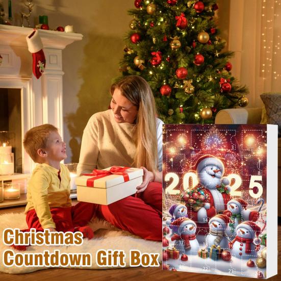 2025 Snømann Adventskalender 24-dagers Jule Nedtellingskalender Akryl Juletre Nedtelling Dekor for Barn