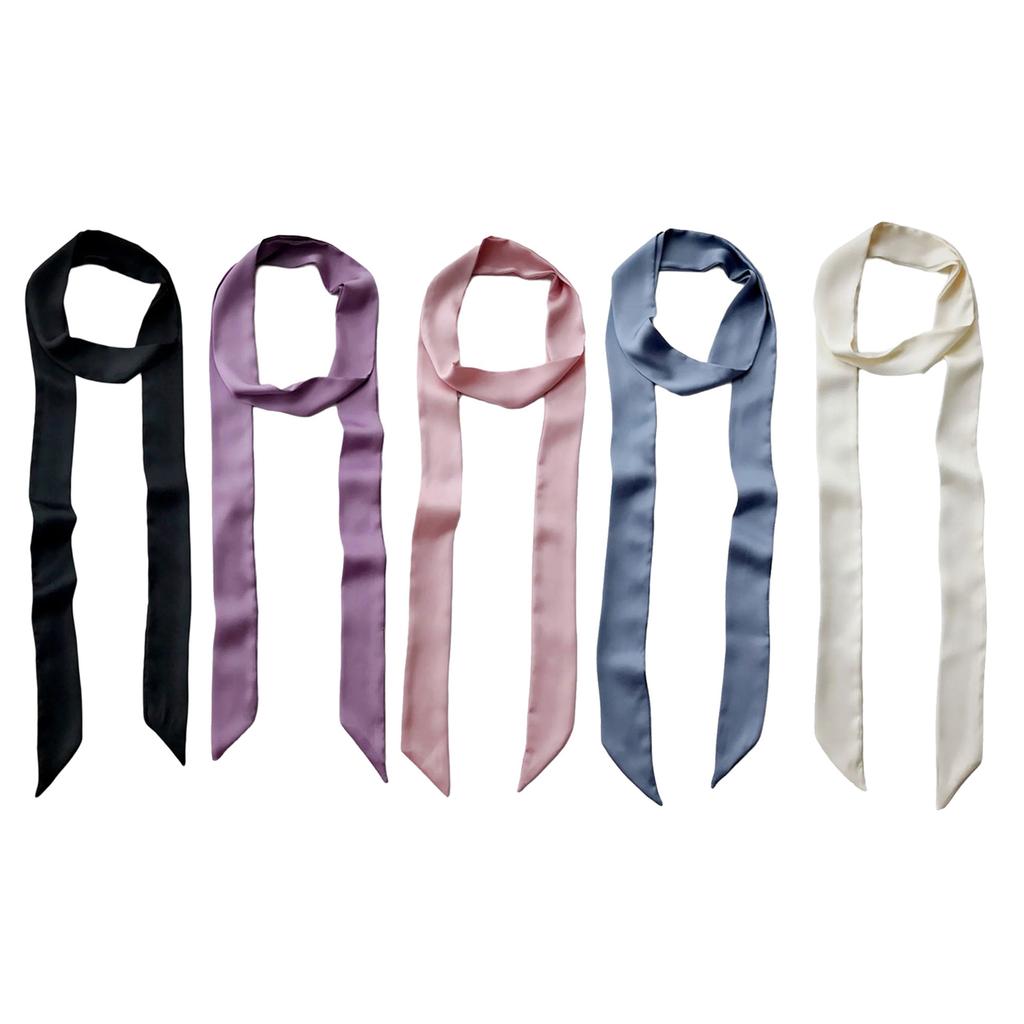 Silk Feeling Scarf for Women Skinny Belt Necktie Neck Scarf Girls Photo Props Neckerchief Skinny Scarf Necktie