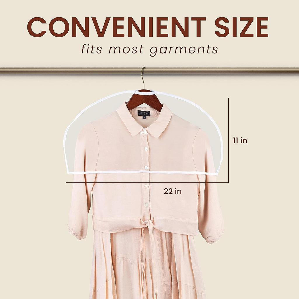 10/5pz Copertura Antipolvere Mezza Vestaglia EVA Impermeabile Borsa per Custodia Abiti da Cerimonia Organizzatore per Vestiti Copertura Appesa per Armadio