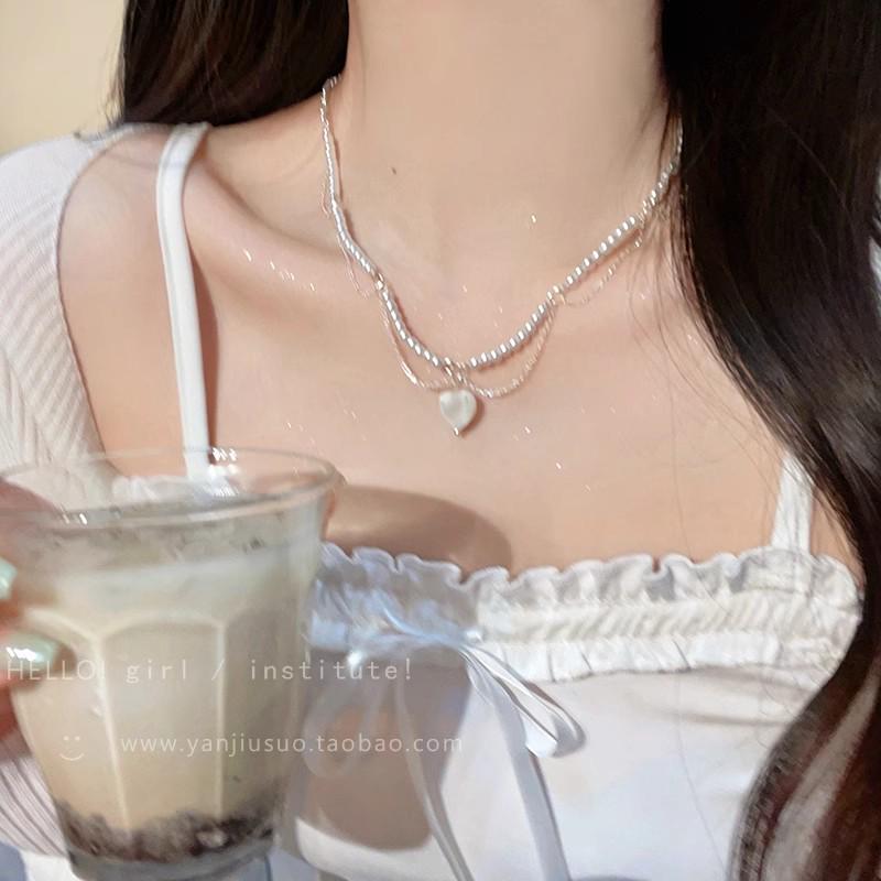 Korean Style Pearl & Butterfly Clavicle Choker Necklace for Women