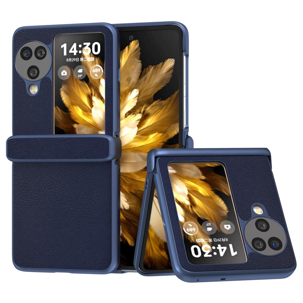 For Oppo Find N3 Flip 5G Case Hinge Protection Leather Coated PC Folding Phone Cover
