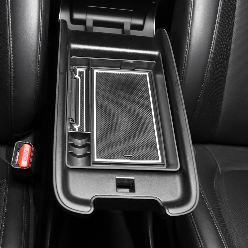Car Interior Trim Black Cup Holder/Central Storage Box Console Armrest Organizer Holder ABS Material For Hyundai IONIQ 5 PE 2025