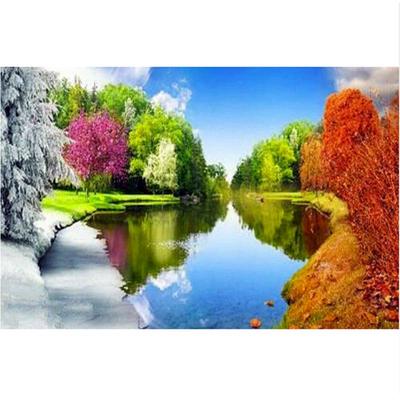 Pintura completa 5D faça você mesmo com diamantes, desenho animado, paisagem, bordado, ponto cruz, decoração para casa, presente feito à mão
