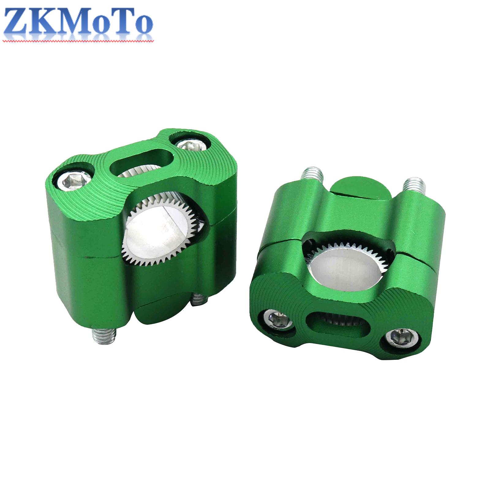 Motorcycle ATV 22mm 28mm Handlebar Clamp Handlebar Risers Adapter Bar Clamps For KTM Honda Kawasaki Yamaha Suzuki Universal зелёный