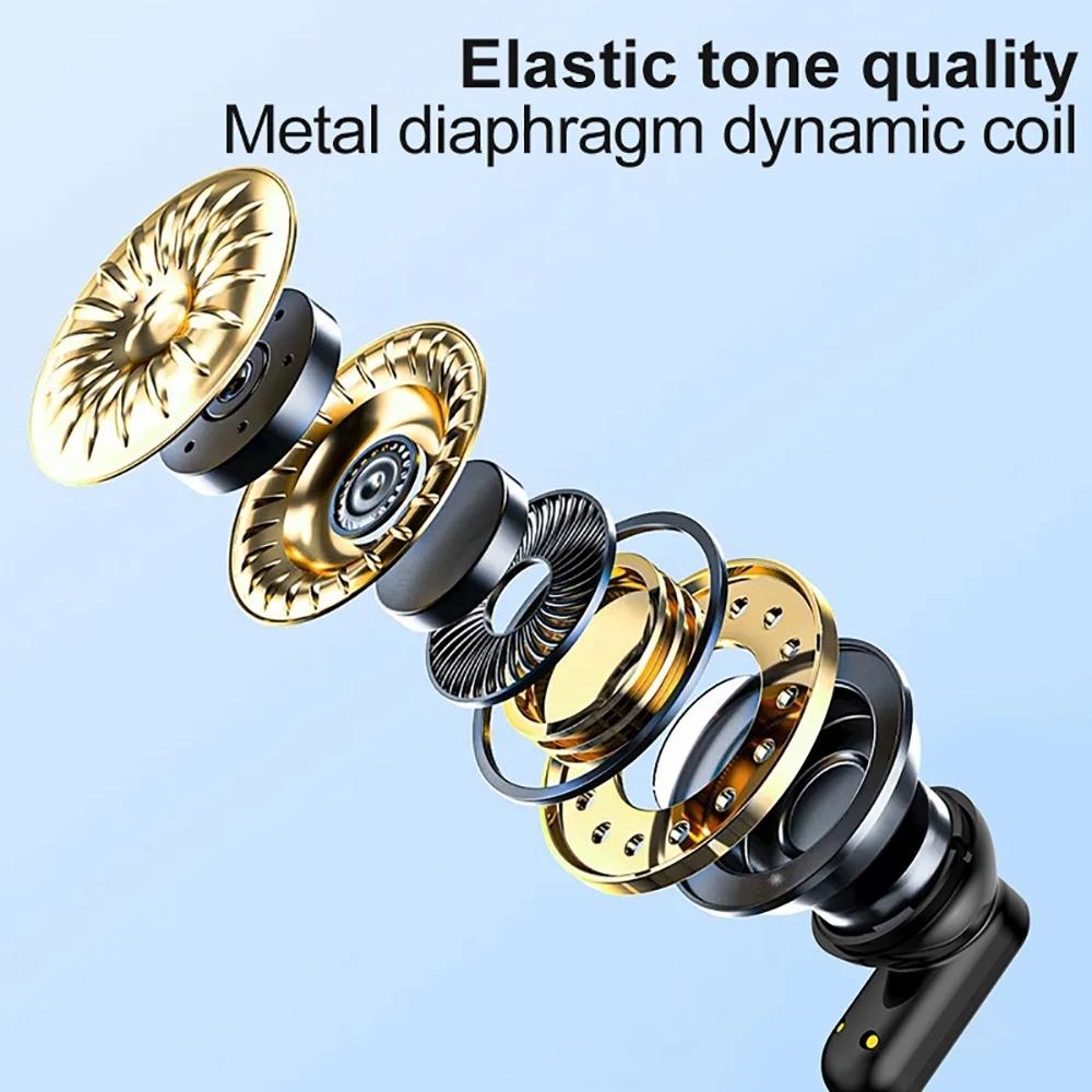 Kabellose Bluetooth 5.4 Kopfhörer HiFi Stereo Kopfhörer Geräuschunterdrückung Wasserdichte Headsets Mini Ohrstöpsel