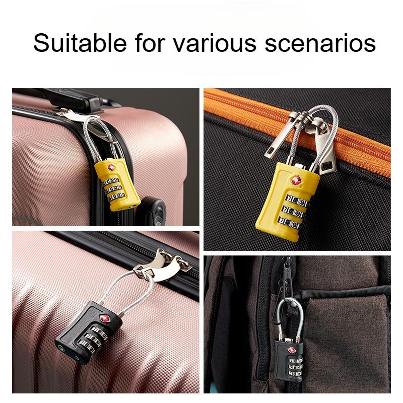 TSA Customs Colorful Code Lock for Travel Luggage Password Changeable Lock Contrast Color Design Padlock Cabinet Locker