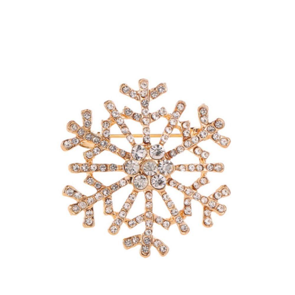Zircon Creative Snowflake Brooch Geometric Temperament Decoration