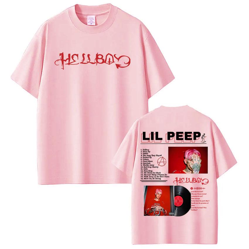 Rapper Lil Peep Crybaby Hellboy Tshirt Unisexs Women Clothing Fashion Hip Hop T Shirt 100 Cotton Oversized Short Sleeve TShirts