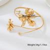 Floral Butterfly Orchid Bracelet Adjustable Flower Armband Fairy Open Arm Bangle  Gift