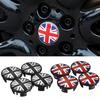 4 Stücke 54mm Auto Radmitte Radkappe Felgenabdeckungen UK Flagge Abzeichen für Mini JCW S One Countryman R50 R55 R56 R57 R58 Autozubehör