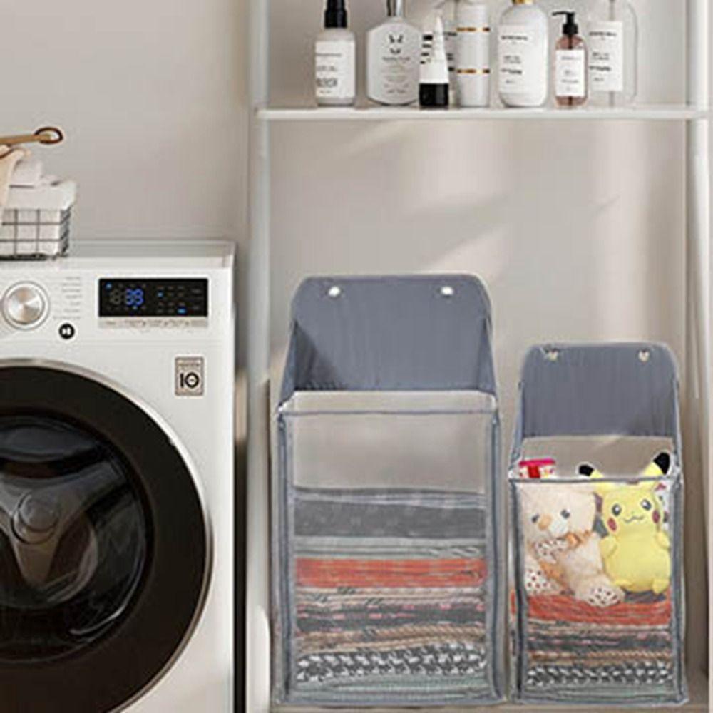 Coș de rufe suspendat din plasă de capacitate mare, pliabil, sac de depozitare diverse pentru casă