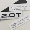 New 3D ABS Car Letters Logo 1.8T 2.0T 3.0T Rear Trunk Badge Emblem For T A3 A4 A5 A6 A7 A8 Q2 Q3 Q5 Q7 Q8 Car Sticker Accessories