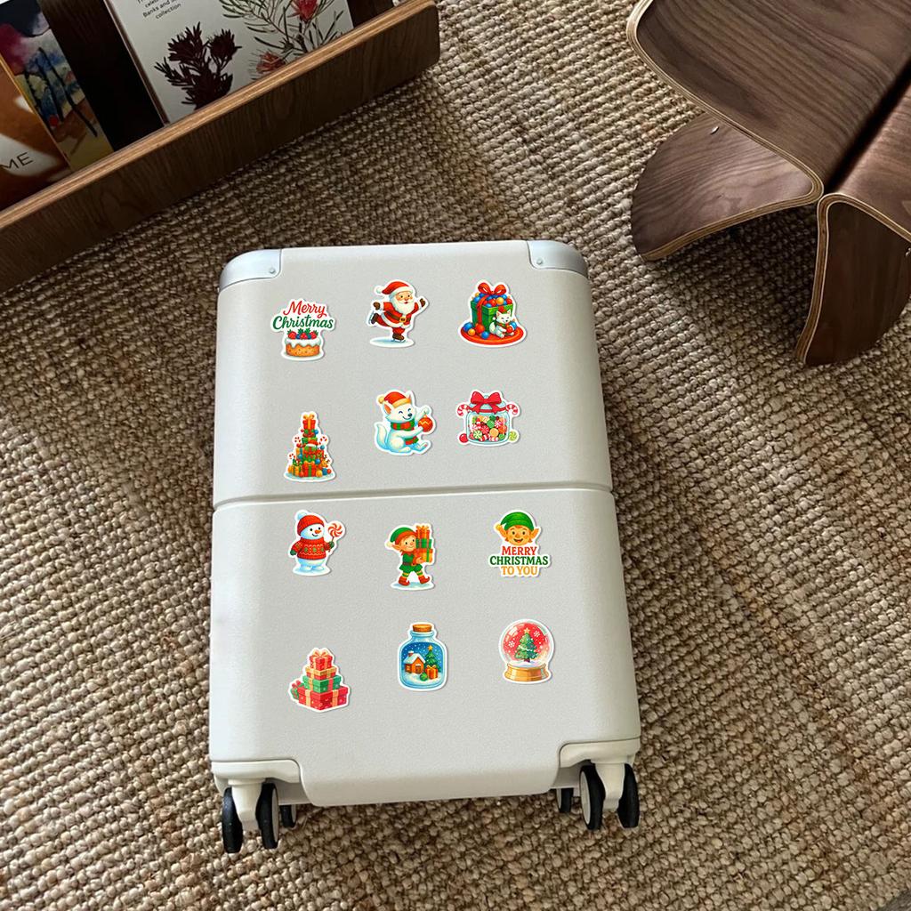 50 Christmas Stickers For Suitcases, Laptops, And Mobile Phones Stickers