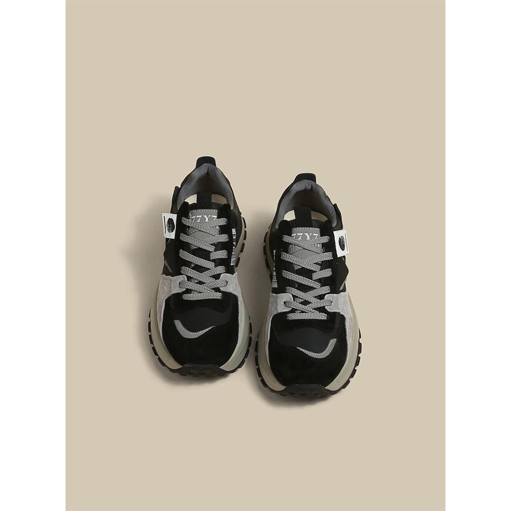 Waffel Forrest Gump Schuhe Damen Frühling Neu Trendy Dicke Sohle Farblich Passend Lässig Sportlich Laufschuhe Daddy Schuhe