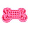 Pet Slow Food Bowl Silicone Bone Shaped Anti-Skid Dog Bowl Cats Feeding Bowls Leakproof Food Feeder Training Dog Slow Food  Pet