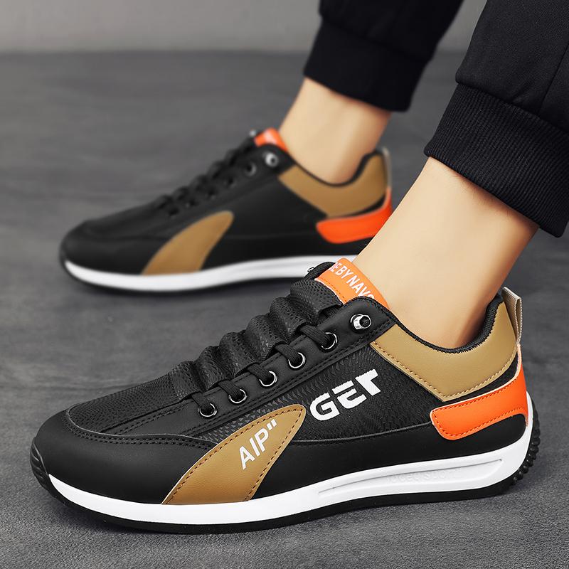 Mode Für Männer Im Freien Zu Fuß Fahren Leder Peas Schuhe Frühling Herbst Winter Männliche Studenten Original Sport Casual Turnschuhe