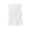 Jnleaog New Fall Women's Clothing Fashion French Style Design Fashion All-Match Casual Pure Color Pocket Decoration Vest