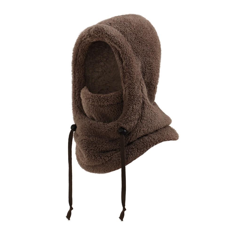 Windproof One-piece Hat Scarf Plush Children's Hats Soft Balaclava Hats