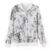 Chiffon Sun Protection Jacket: Chinese Ink Bamboo Print, Summer Long Sleeve, Women's Plus Size.