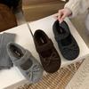 Hair shallow bow 2025 new autumn height increase Mary Jane shoes versatile small fragrant French round head single shoes