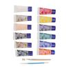 Fingerfarben-Set 12 Farben waschbare Kinder DIY Graffiti Fingerfarben-Set mit Schwamm Schablone Anleitung Stiften