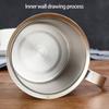 Nonrust Steel Manual Milk Frother Double Layer Whisks For Homemade Coffee No Electricity Need Portable Design