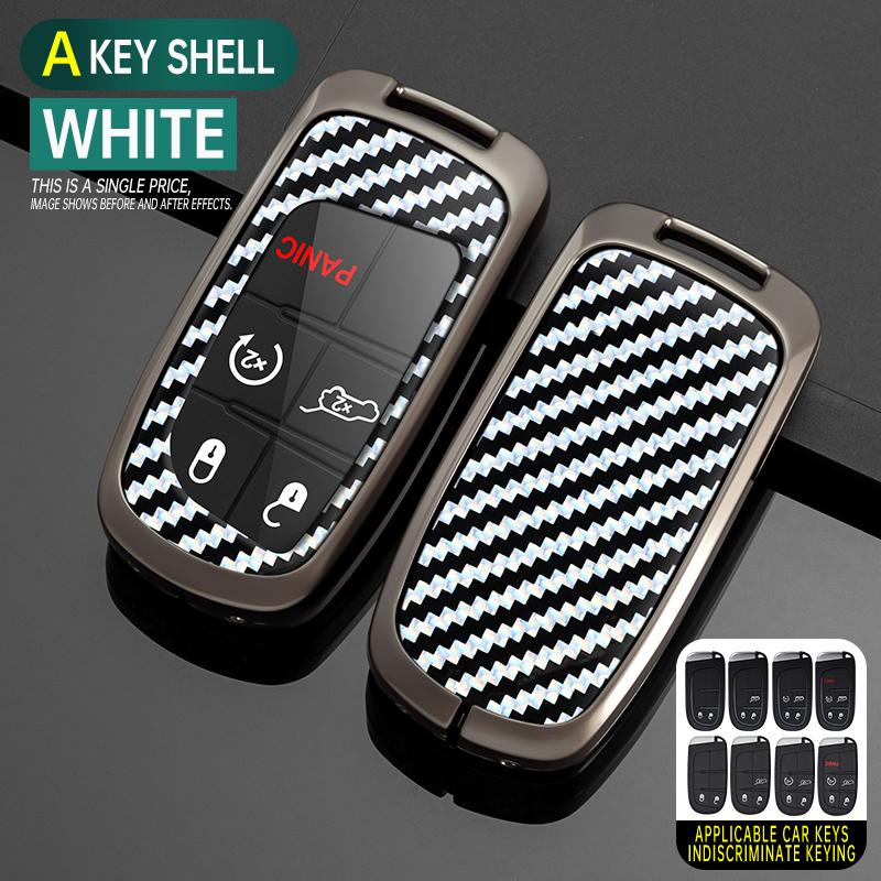 Alloy Car Remote Key Case Cover Protect Shell Bag For Jeep Renegade Compass Grand Cherokee Fiat Chrysler 200 300C Wrangler Dodge