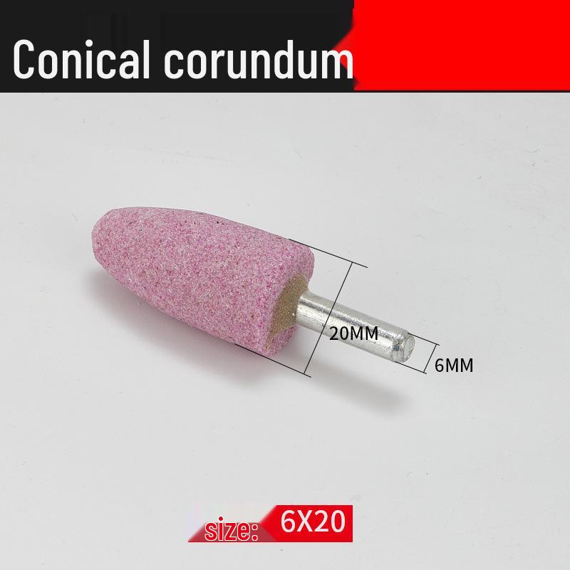 Red Corundum Grinding Wheel 6mm Shank | Metal & Ceramic Polishing Head