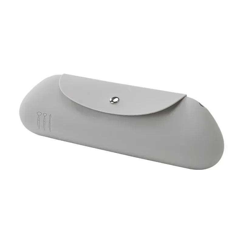 Travel Makeup Brush Holder Silicone Cosmetic Brushes Storage Bag Portable Beauty Sponge Case Makeup Organizer for Travelling