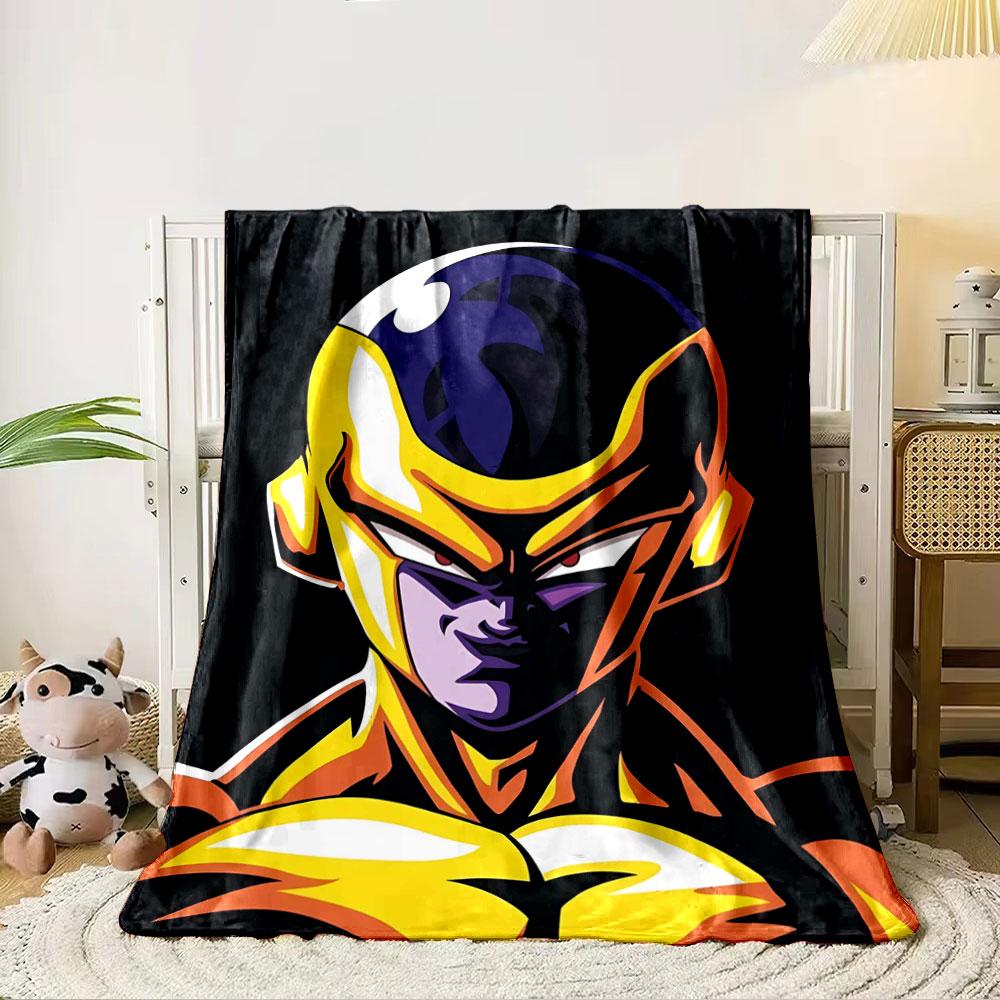 Bold stylized character design with gold, purple, and black accents. for all seasons blanket lunch break throw gift 80cm x 120cm