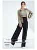 Women's Fleece-Lined Wide-Leg Sports Pants: Loose Fit, Plus Size (up to 220 Jin), Perfect for Running, Yoga, and Fitness.