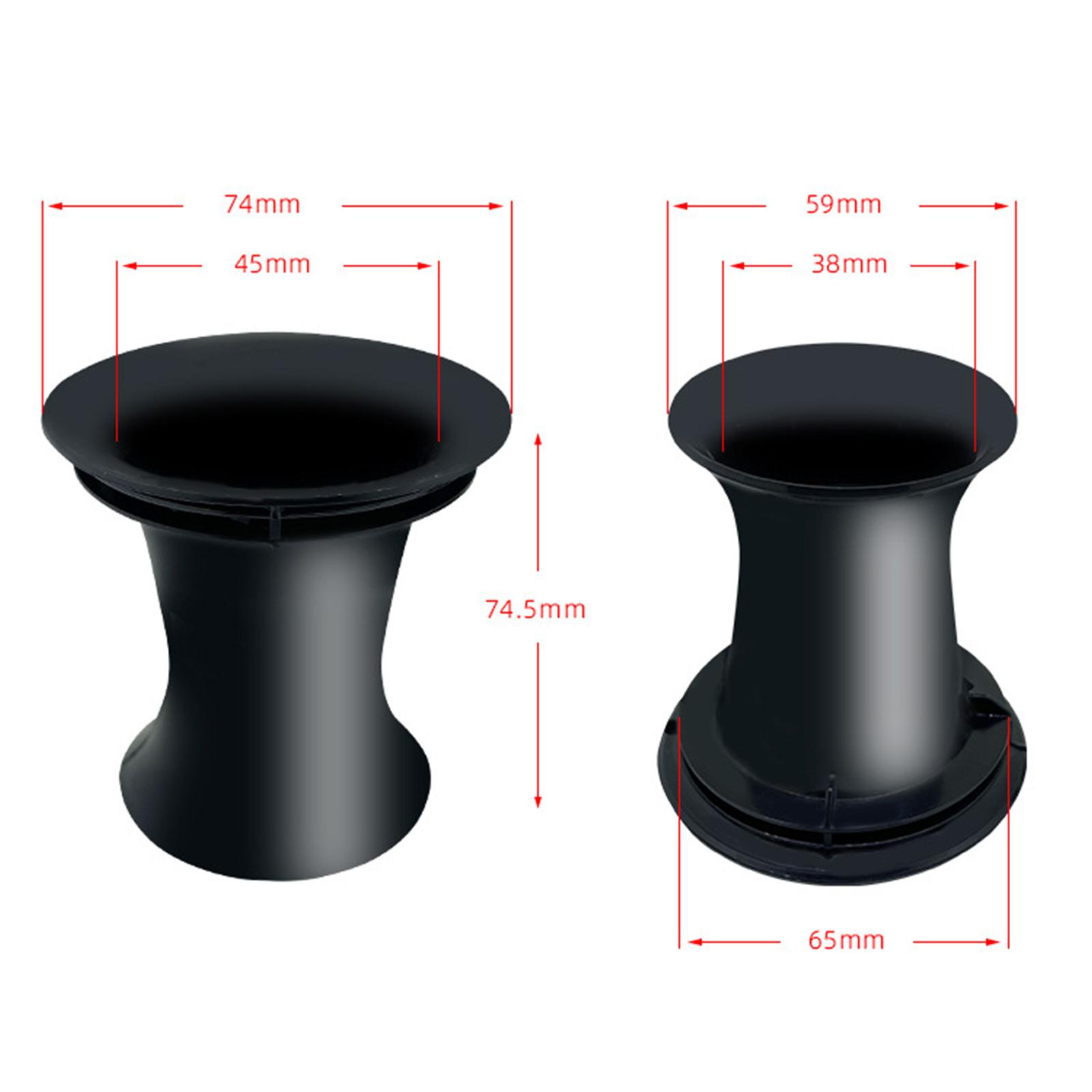 

2 шт. Инверторная трубка динамика, порт динамика для 3-10-дюймовых вуферов, улучшенная басовая колонка, инвертирующая трубка, улучшение звука H