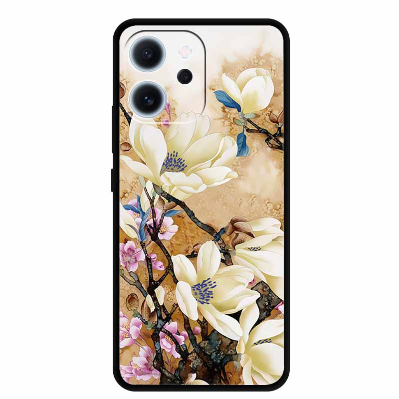For Oppo Reno15 F Case 3D Flower Emboss Luxury Soft Silicone Phone Back Cover Case For Reno15F Reno 15 F Floral Gift Funda Coque