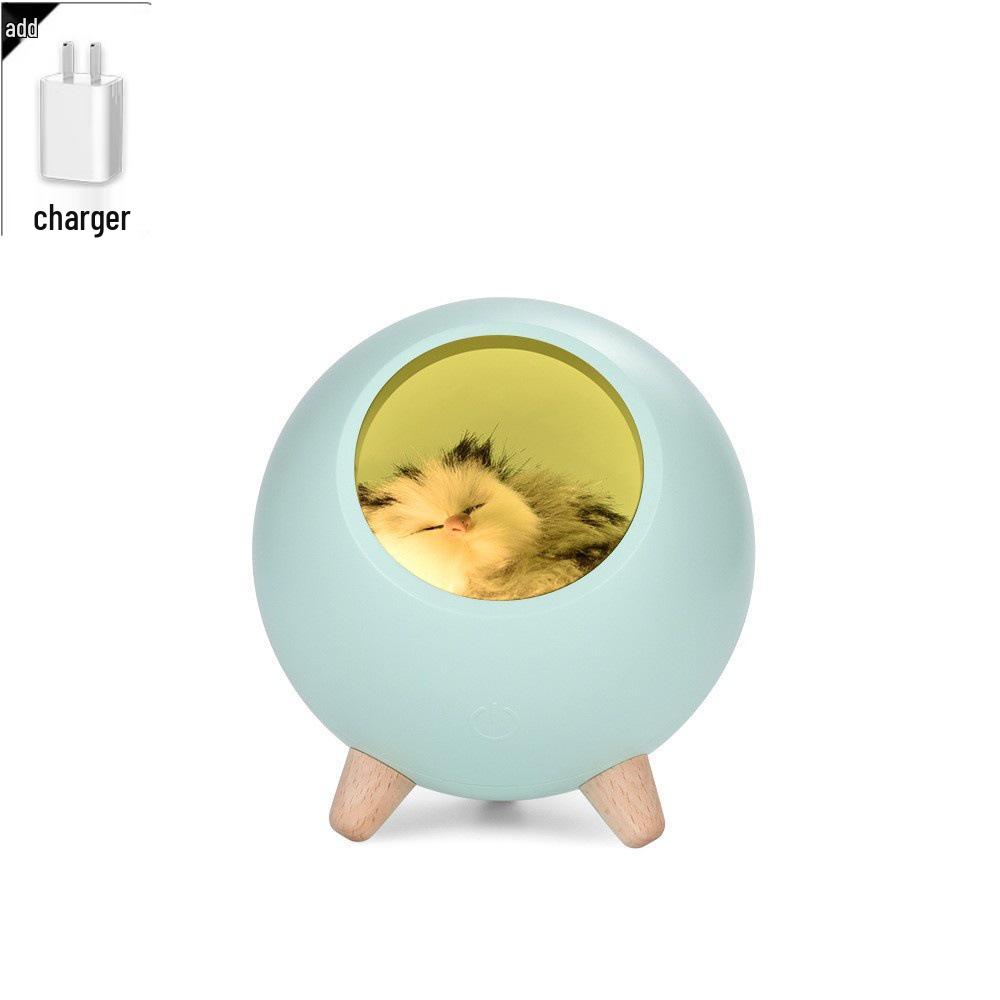 Kreatives Katze Atmosphäre Nachtlicht - USB Wiederaufladbar, Kinder Touch Nachttischlampe