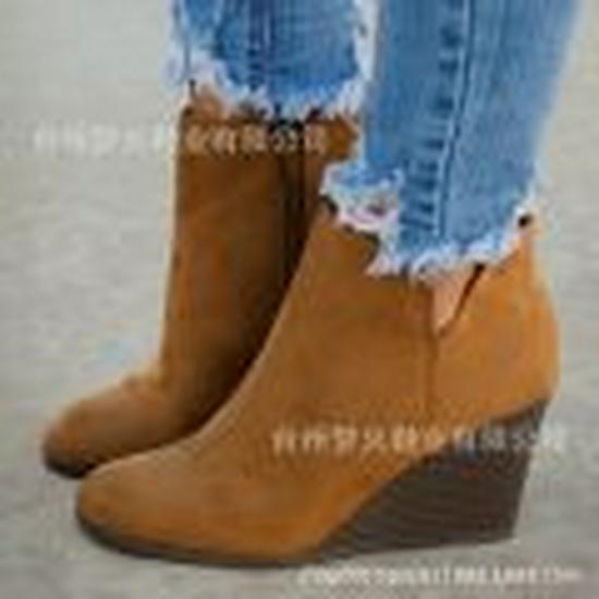 2020 Autumn/Winter Women s Retro Chelsea Flat Heel Ankle Boots - Plus Size Available 41