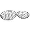 Metal Fries Chips Tapas Basket Holder Caddy Serving Stainless Steel Small, Large - Black, L