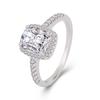 Classic Retro Multi-Color Zircon Square Ring for Women