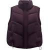Women's new casual versatile stand-up collar warm vest women's short cotton vest outer top trendy