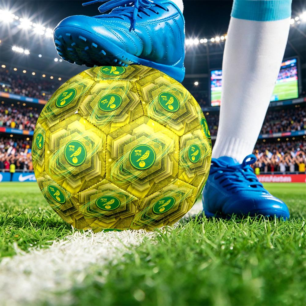 Norwich City FootballPrinted Size 5 Soccer Bball, Anti Slip Adult Match Football Souvenir for Football Fans