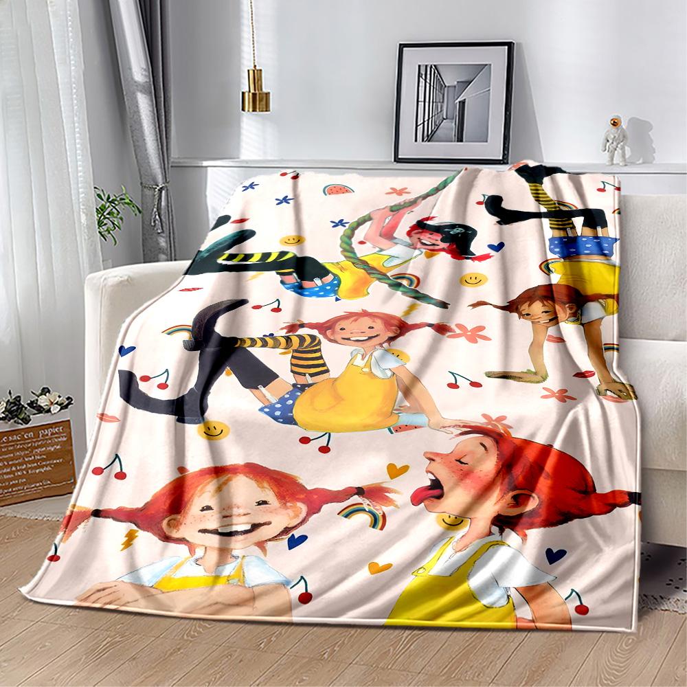 Coperta Avventure di Pippi Ultra Morbida Perfetta per Picnic Biancheria da Letto Ufficio Universale per Tutte le Stagioni Regalo Perfetto per Parenti e Amici