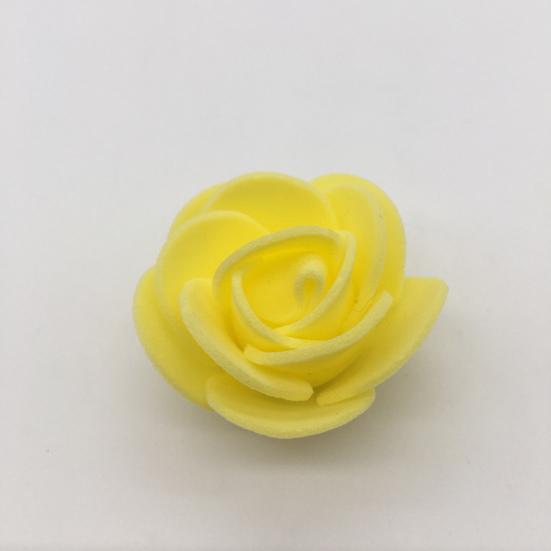 Artificial Rose Durable Non-Withered Foam Simulation Rose Head 3.5cm Fake Rose Head DIY Baby Shower Decoration Simulated Rose Head