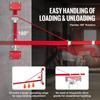 Electric Hoist Support Arm, 600 kg Max Load Capacity, Electric Hoist Holder Swing Arm with Pole, Steel Hoist Frame, 180° Swivel Scaffold Hoist Lifting