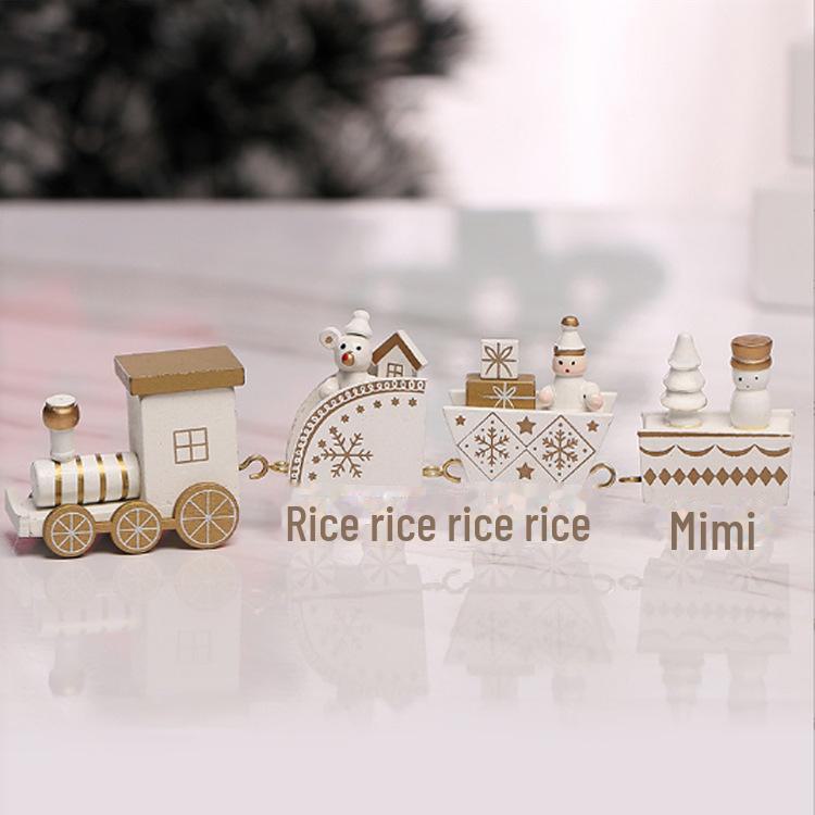 Handcrafted Wooden Christmas Train Decoration - DIY Desktop/Winter Window Decor - Perfect Children's Day Gift