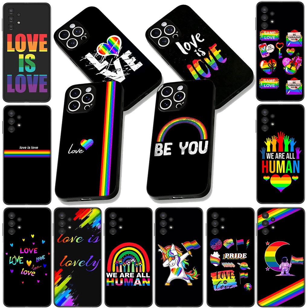 Silicone Cover for Xiaomi Redmi 15 9A 9C NFC 7A 9T Note 9 8 7 8T 15c A5 4G 5G Phone Case Love Is Love Rainbow LGBT Gay Lesbian