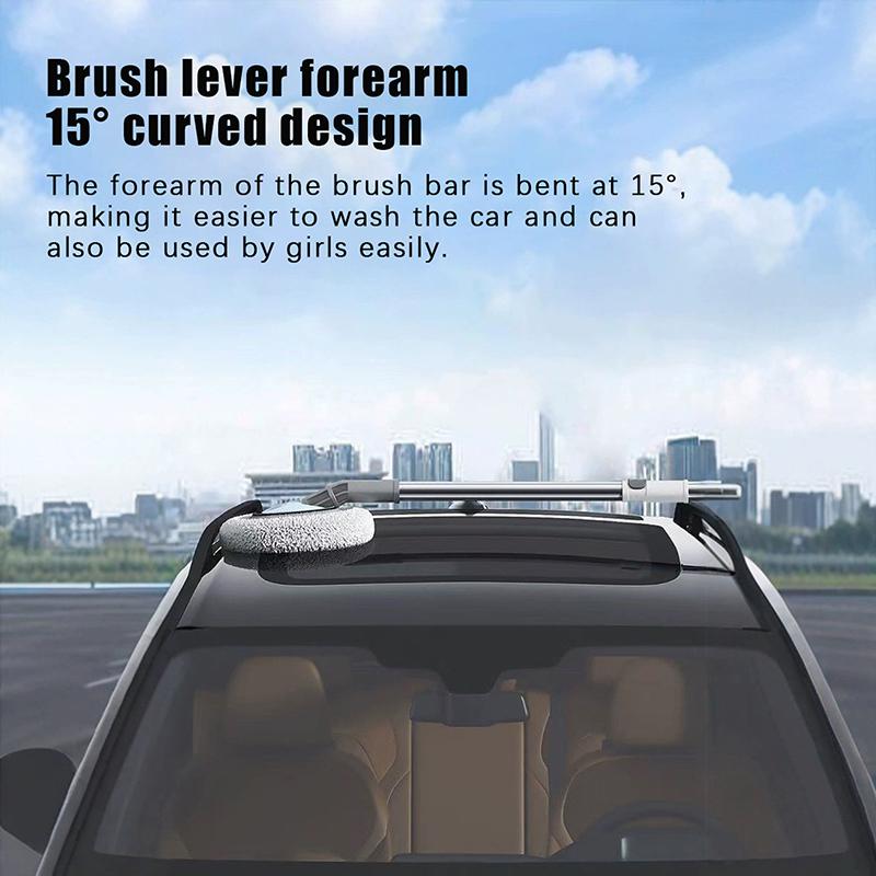Car Wash Brush Car Cleaning Brush Telescoping Long Handle Mop Soft Hair Chenille Universal Window Wash Auto Accessories